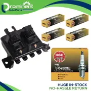 Ignition Coil & 4 NGK Spark Plug for Mazda Miata l4 1.8L 99-00 UF343 BP4W1810X (for: Mazda)