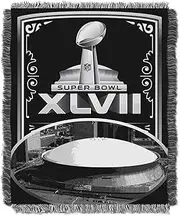 NFL Super Bowl XLVII Triple Woven Throw Blanket, 48 x 60-Inch
