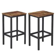 VASAGLE Bar Stools Set of 2 Bar Chairs Kitchen Breakfast Bar Stools with Foot...