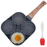 4-Cup Non-Stick Egg Frying Pan for Egg Burgers Vegetable Patties Pancakes