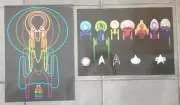 Star Trek uss enterprise ncc1701 starships outline graphics laminated Posters A3
