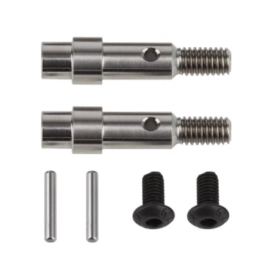 Team Associated RC10B6 FT Titanium Hex Adapter Front Axles 71181