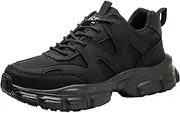 [ZHENSI] Women's Safety Shoes Chunky Steel Toe Cap Sneakers Mesh Lightweight Low Top Industrial Work Shoes