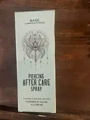 Base Laboratories Piercing After Care Spray - 4oz - New Sealed Box Ex: 3/26
