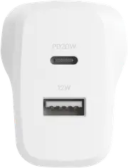 Cygnett Powerplus 32W PD Dual Port Wall Charger - White