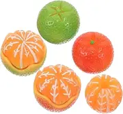 iplusmile 5pcs Resin Orange Figurines Dashboard Decoration Playful Orange Decor for Vehicle Interior Easy Installation Car Accessories Durable and Refreshing Design