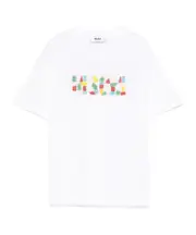 MSGM Kids Logo Embellished Crewneck T-Shirt 14Y,12Y white