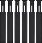 Bamboo Drawer Dividers,17-22" Adjustable Kitchen 17-22 IN, Black-6Pack