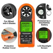 Handheld Digital Anemometer Wind Speed Gauge Meter LCD Thermometer Air Velocity