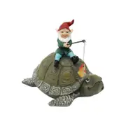 Fishing Dwarf Shape Resin Ornament Turtle Decoration Pendant Lawn Ornaments 1