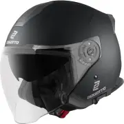 H586 Solid Matt Black Jet Helmet