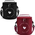 2PCS Portable Thermal Insulated Lunch Box Picnic Bags Handbag Food Storage