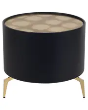 Sagebrook Home 24in Gold Leaf Top Side Table
