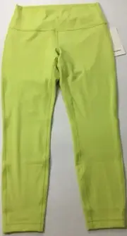 Lululemon Women’s Wunder Under HR Tight 25” Lux LW5DKYS LEVI Yellow Size 10