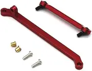 KANGYEBAIHUODIAN Metal Steering Link Rod Steering Rod Linkage Fit for 1/16 RC Crawler Car Upgrade Parts(Red)