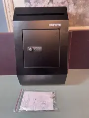 Suggestion Box, Donation Ballot Box with Key & Combination Lock, Wall Mounted