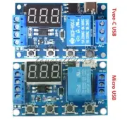 Micro Type C 5V Delay Relay Module Power Off Trigger Delay Cycle Timer Switch