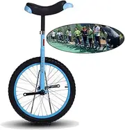 14"/16"/18"/20" Inch Wheel Unicycle for Kid's/Adult's, Blue Balance Fun Bike Cycling Outdoor Sports Fitness Exercise Health (Color : Blue, Size : 16 Inch Wheel) Durable TDF