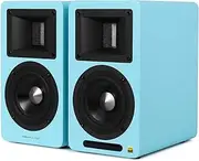 Airpulse A80 Hi-Res Audio Certified Active Speaker System, Built-in Amplifier, Optical, Sub Out, Bluetooth 5.0 aptX, AUX, PC, and USB Inputs Blue - Pair