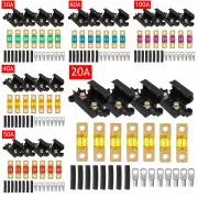 20A/30A/40A/50A/60A/100A MIDI FUSE KIT 4X ANS Holder+7X AMP Fuses For Dual Battery