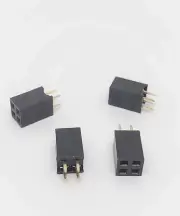 Connectors Pro 25-Pack 4P 2.54Mm 0.1" Pitch PCB Female Pin Headers 2X2 Dual Rows