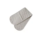 Herringbone Charcoal Cotton Double Oven Mitt Rans