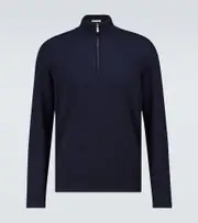 [Brunello Cucinelli] Brunello Cucinelli Cashmere half-zipped sweater AU 102 blue