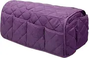 Couch Chair Armrest Storage Bag， Remote Control Holder 8 Pockets Arm Chair Side Pocket Recliner Couch Storage Caddy(Purple)