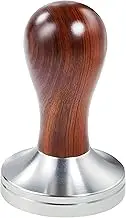 Espresso Coffee Tamper 54mm Accessories - Hand Tamper with Stainless Steel Base and Scented Rosewood Handle, Compatible with Delonghi Bottomless Portafilter