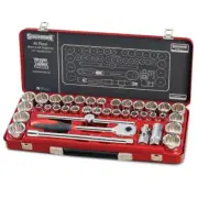 New Sidchrome 40pce 1/2” Drive Metric & Imperial Socket Set Anti-Slip Design