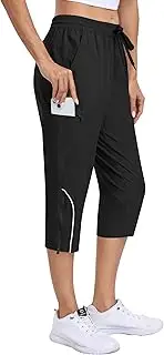 [MoFiz] Cargo Capri Pants for Women Lightweight Quick Dry Capris for Women Dressy Casual Summer Pants with Zipper Pockets