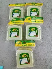 5x Crayola Snack Packer Sandwich Container Green New & Sealed