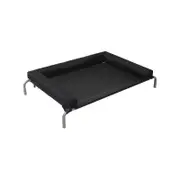 PaWz Elevated Pet Bed Dog Puppy Cat Trampoline Hammock Raised Heavy Duty Black M