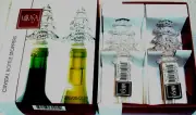 NIB MIKASA Set of 2 HOLIDAY CLEAR CRYSTAL CHRISTMAS TREE BOTTLE STOPPERS