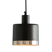 Zaffero 15cm Montreux Small Drum Hanging Pendant Light Home Decor Black/Nickel