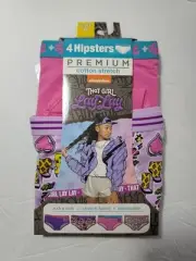 NICKELODEON 4 PACK HIPSTER COTTON STRETCH GIRLS BRIEFS SIZE 8