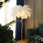 Ostrich Feather LED Floor Lamp for Living Room & Bedrooms