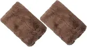 [MUELODSIC] 2pcs Fluffy Faux Fur Hand Warmers Insulated Hand Muffs for Women Soft Cozy Accessories for Cold Days Portable Versatile Heat Preservation Light Brown