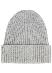 Acne Studios Korval Black Wool-blend Beanie - Light Grey One Size