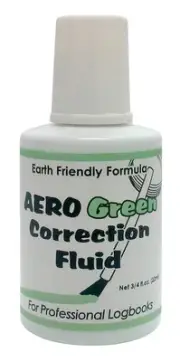 Green Correction Fluid 0.74 Fl Oz Quick Drying Non Toxic Made in USA