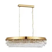Valparaiso 13 Light Pendant Gold Coloured & Crystal - 39463