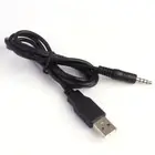 3.5mm Male AUX Audio Plug Jack To USB 2.0 Male Cable For Car MP3 Cord Black 1m