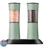 Gravity Electric Salt and Pepper Grinder Set–USB-C Rechargeable Charging Base