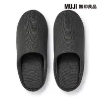 在飛比找momo購物網優惠-【MUJI 無印良品】棉平織室內拖鞋/深灰