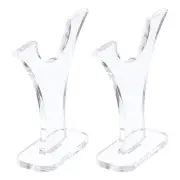 2pcs Acrylic Light Saber Display Stand, 3.5 Inch Display Holder Rack, Clear Base