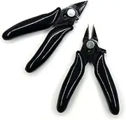 Maizoon 2 Pcs 8.9cm/3.5Inch Flush Cutter, Micro Precision Wire Pliers with Anti-slip Handle for Electronics Aluminum Jewelry Making 3D Printing Copper Cables Model