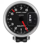 Auto Meter 3980 Sport-Comp 5" Pedestal Tachometer Gauge - 0-8,000 rpm