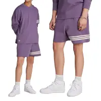 在飛比找Yahoo奇摩購物中心優惠-Adidas New C Shorts 男款 紫色 小三葉草