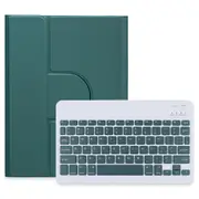 360 Degree Rotatable Bluetooth Keyboard Leather Case Square Button Dark Green For Ipad 10.2 2021 / Air 2019 Keyboards