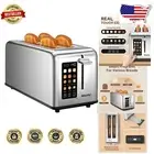Touch Screen 4 Slice Toaster with Defrost, Reheat, and Variable Browning Control